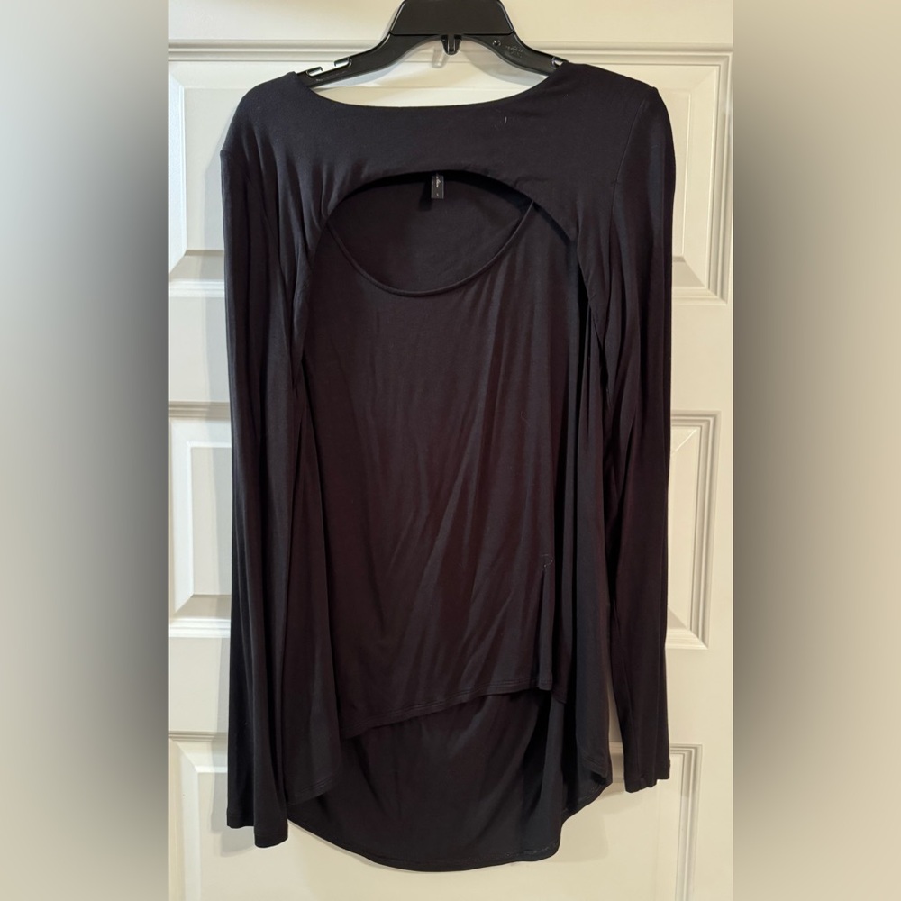 BCBGMaxAzria Black Long Sleeve Top
